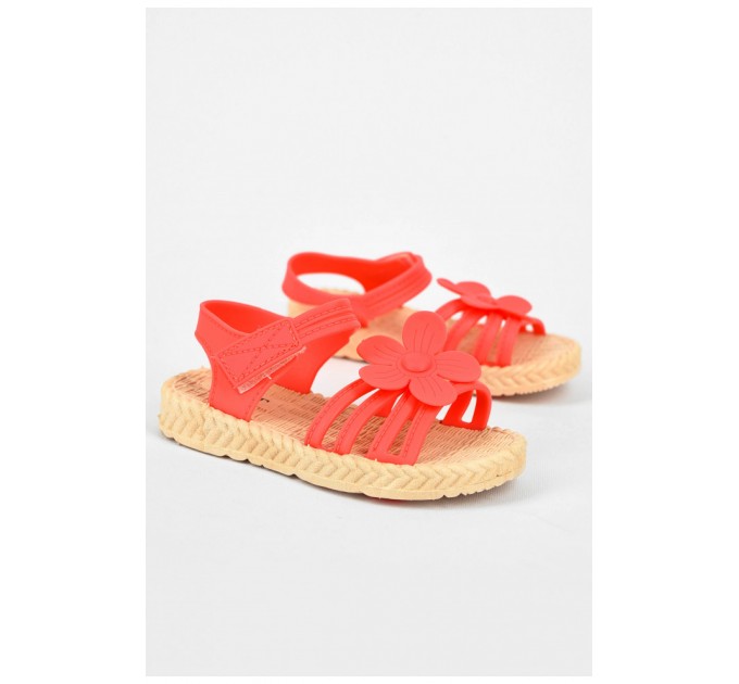 Босоніжки дитячі силіконові коралового кольору 199969L