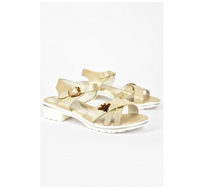 Босоножки для девочки бежевого цвета 200142L