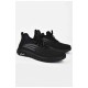 Кросівки чоловічі чорного кольору на шнурівці текстиль 200163L