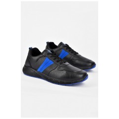 Кросівки чоловічі чорного кольору на шнурівці 200186L