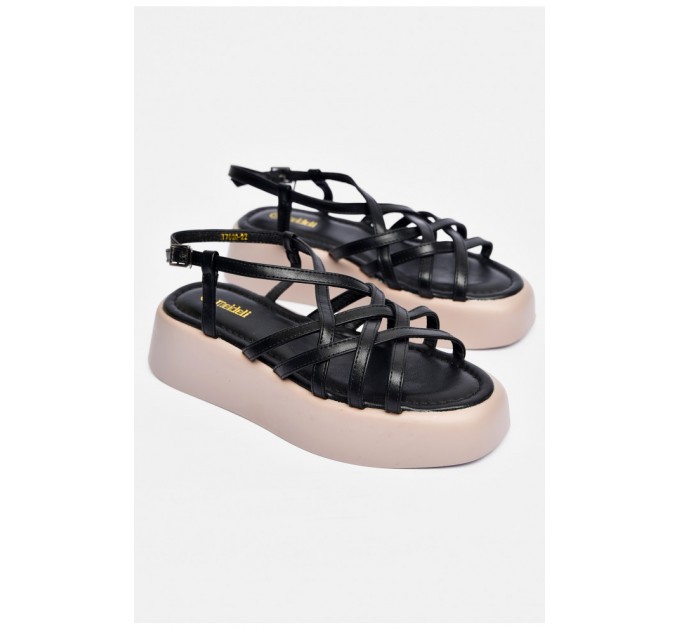 Босоножки женские черного цвета 200261L