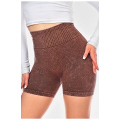 Шорты женские push up коричневого цвета 200355L