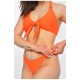 Купальник жіночий однотонний помаранчевого кольору 200419L