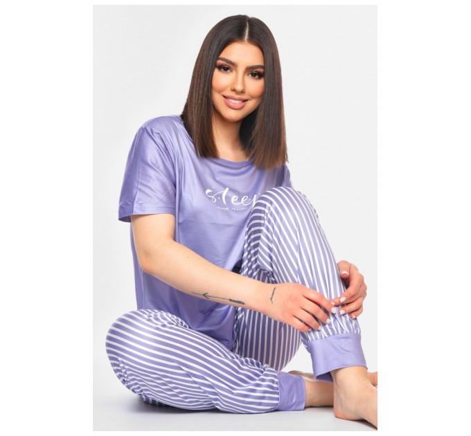 Піжама жіноча бузкового кольору 200567L