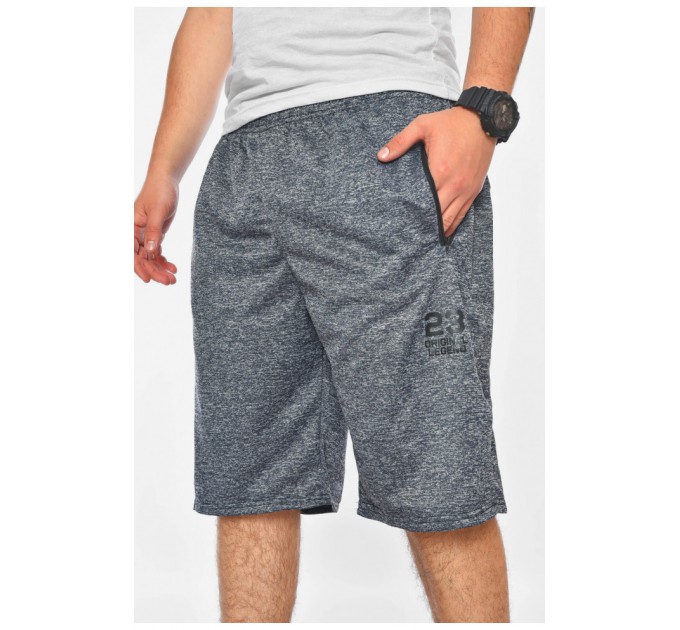 Шорты мужские батальные темно-синего цвета 200580L