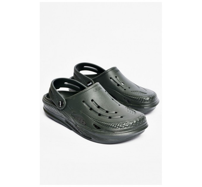 Кроксы мужские темно-зеленого цвета 200657L
