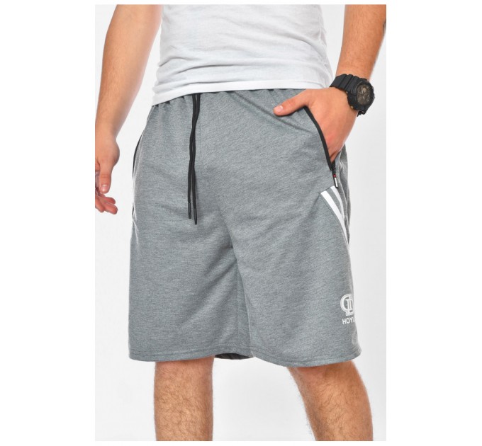 Шорти чоловічі однотонні сірого кольору 200658L