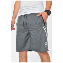 Мужские шорты однотонные темно-серого цвета 200673L