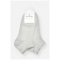 Шкарпетки жіночі демісезонні спортивні сірого кольору 200824L