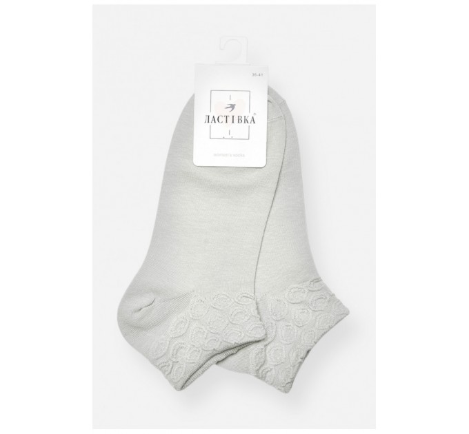 Шкарпетки жіночі демісезонні спортивні сірого кольору 200824L