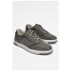 Кросівки чоловічі сірого кольору на шнурівці 201173L