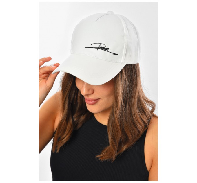Кепка жіноча білого кольору 201270L
