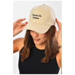 Кепка жіноча бежевого кольору 201279L