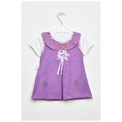 Сарафан+футболка детские для девочки лилового цвета 201675L
