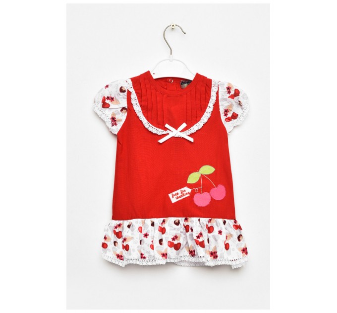 Платье детское для девочки красного цвета 201691L