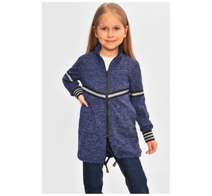 Кардиган дитячий для дівчинки синього кольору 201699L