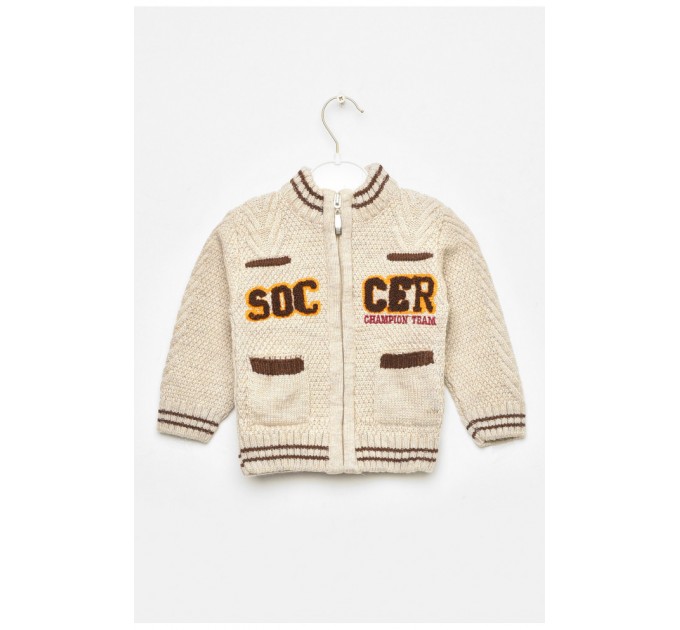 Кофта дитяча для хлопчика бежевого кольору 201736L