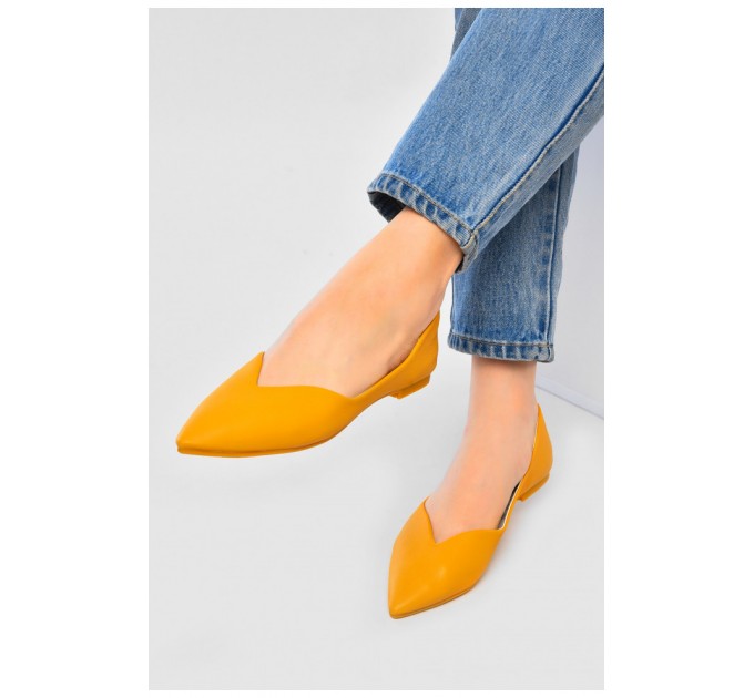 Балетки жіночі жовтого кольору 201842L