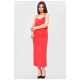 Сарафан жіночий однотонний світло-червоного кольору 202089L