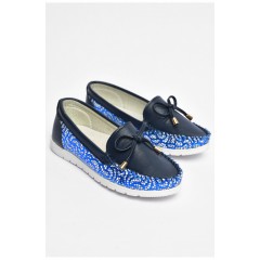 Мокасини дитячі для дівчинки темно-синього кольору 202342L