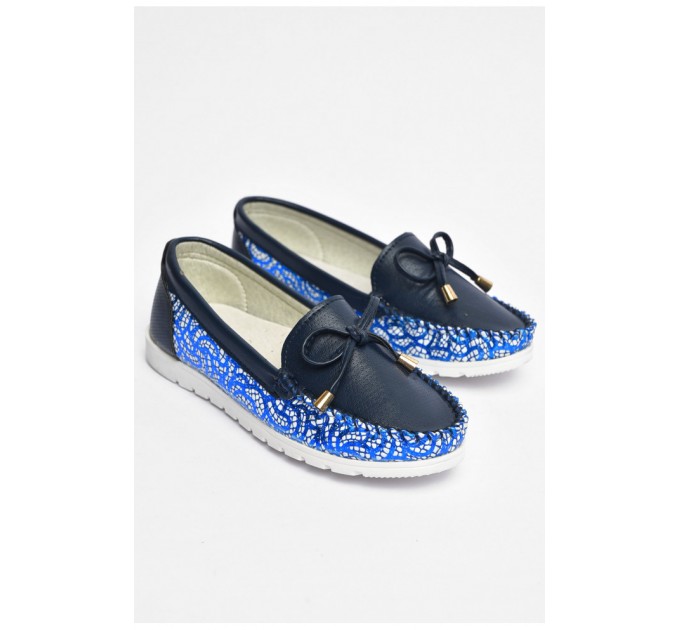 Мокасини дитячі для дівчинки темно-синього кольору 202342L