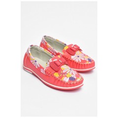 Мокасини дитячі для дівчинки коралового кольору 202343L