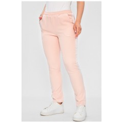 Штани жіночі однотонні світло-бежевого кольору 202567L