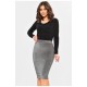 Спідниця жіноча однотонна сірого кольору 202628L