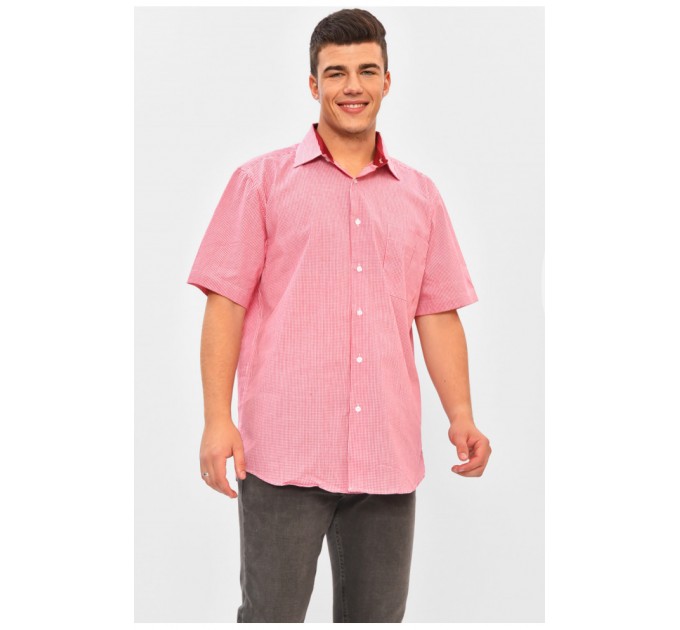 Рубашка мужская батальная красного цвета 202918L