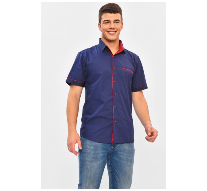 Сорочка чоловіча темно-синього кольору 202950L