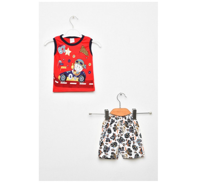 Костюм детский для мальчика красного цвета 203071L