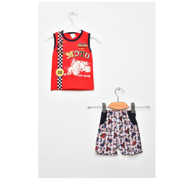 Костюм детский для мальчика красного цвета 203132L