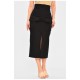 Спідниця жіноча однотонна чорного кольору 203158L