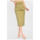 Женская юбка однотонная оливкового цвета 203160L