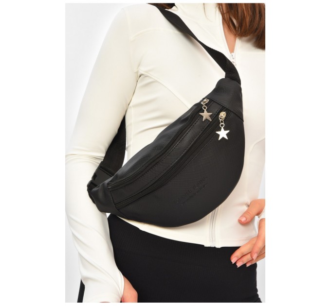 Бананка жіноча чорного кольору 203262L