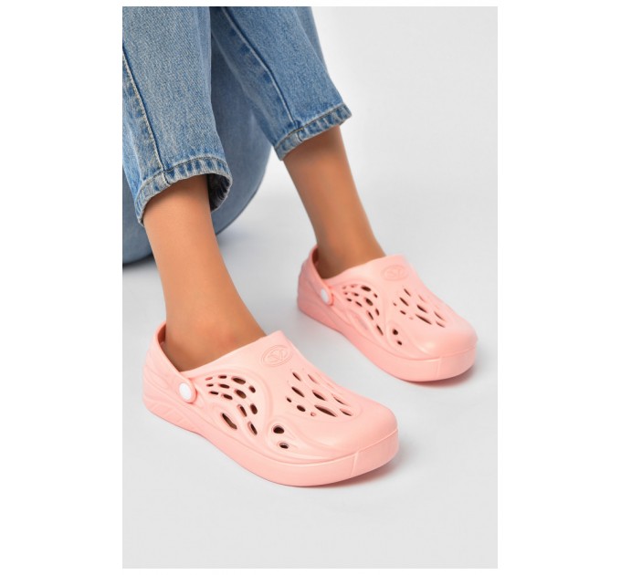 Кроксы женские розового цвета 203584L