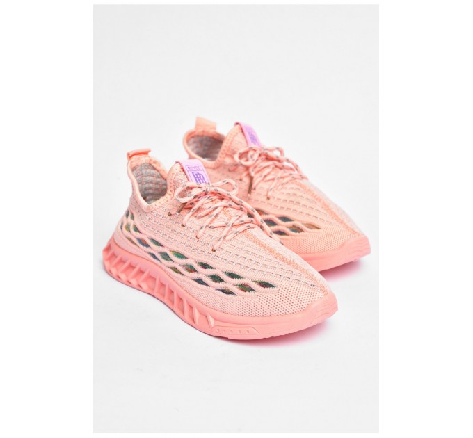 Кроссовки детские текстильные розового цвета 203607L