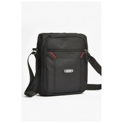 Сумка чоловіча через плече текстиль чорного кольору 203620L