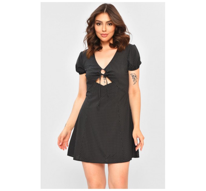 Сукня жіноча чорного кольору з принтом 203748L