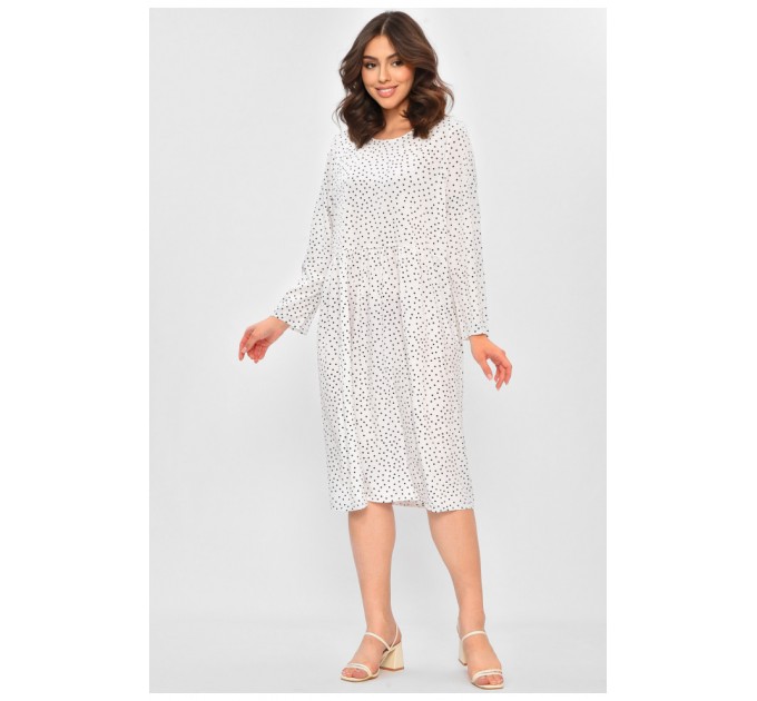 Платье женское белого цвета с принтом 203749L