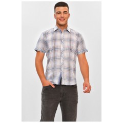 Сорочка чоловіча білого кольору з принтом 203886L