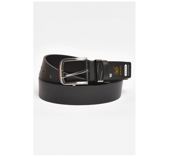 Ремінь чоловічий чорного кольору розмір 113*3,5 см 203915L