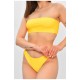 Купальник жіночий однотонний жовтого кольору 204165L