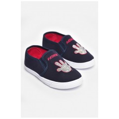 Мокасини дитячі для дівчинки темно-синього кольору 204376L