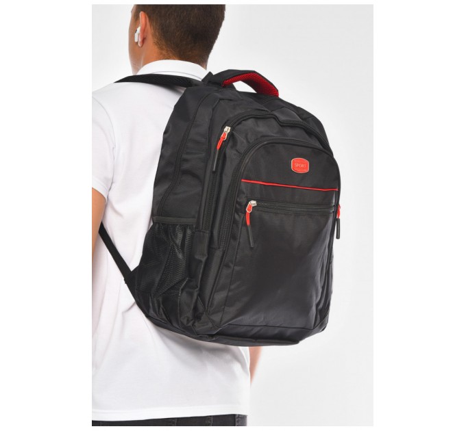 Рюкзак мужской спортивный черного цвета 204467L