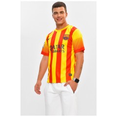 Футболка футбольна чоловіча червоного кольору з принтом 204482L Футболка футбольна чоловіча червоного кольору з принтом 204482L