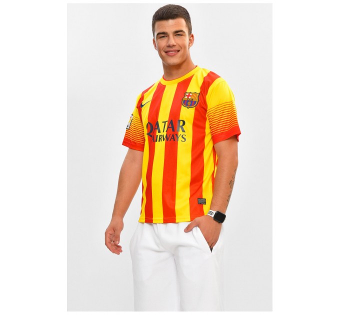 Футболка футбольна чоловіча червоного кольору з принтом 204482L