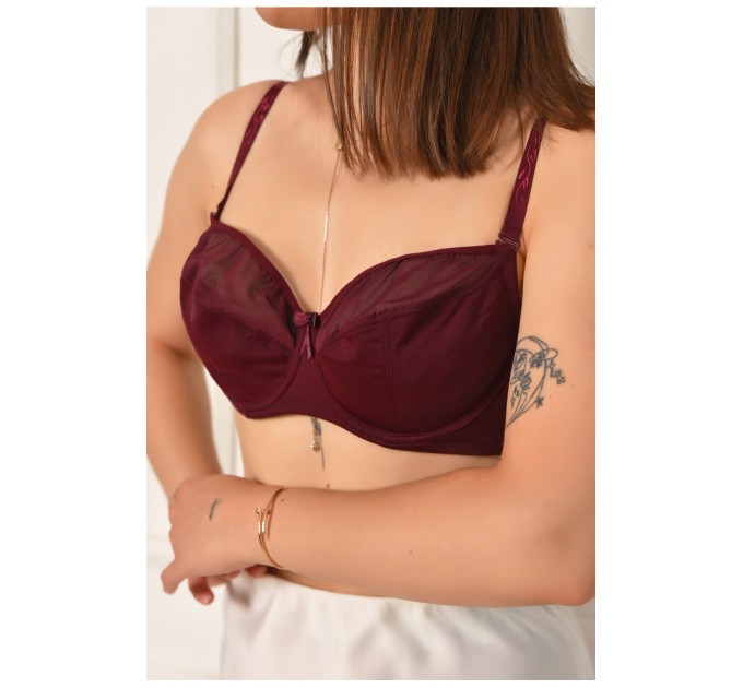 Бюстгалтер жіночий бордового кольору чашка С 204618L