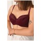 Бюстгалтер жіночий бордового кольору чашка С 204618L
