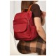 Рюкзак жіночий однотонний червоного кольору 204652L